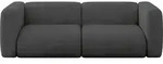 MODULARES Sofa 2-SITZER MIRA-S1 228x89x70 Dunkelgrau cm Velours