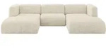 WOHNLANDSCHAFT MIRA-U1 317x179x70 Creme Velours