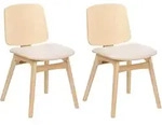 ESSZIMMERSTUHL 2er-Set Holz Hellbraun/Hellbeige Charleston