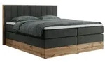 BOXSPRINGBETT BELLISSIMO KING 200/200 Dunkelgrau Struktur - H3