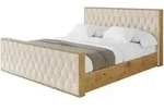 POLSTERBETT mit Bettkasten, Fu&szlig;teil und Lattenrost, Boxbett mit Matratze H3/H4...