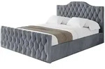 POLSTERBETT mit Bettkasten, Fu&szlig;teil und Lattenrost, Boxbett ohne Matratze -...
