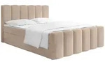 BOXBETT Serenity mit Bettkasten, Dunkelbeige Samt 180x200 cm &ndash; inkl. H4