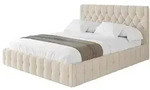 POLSTERBETT mit Bettkasten und Lattenrost, Boxbett ohne Matratze - LARO 200x200...