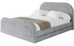 POLSTERBETT mit Bettkasten, Fu&szlig;teil und Lattenrost, Boxbett ohne Matratze -...