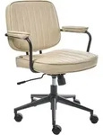SCHREIBTISCHSTUHL Kunstleder Beige Berne