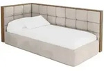 EINZELLBETT Jugendbett mit Bettkasten und Matratze H3/H4, Rechts - SOVY 90x200...