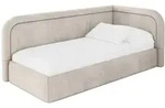 EINZELLBETT Jugendbett mit Bettkasten, Links - JOVY 100x200 Beige