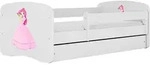 KINDERBETT Emily mit Schublade und Matratze, Wei&szlig; 70x140 cm
