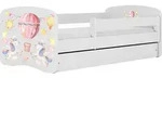 KINDERBETT Emily mit Schublade und Matratze, Wei&szlig; 80x160 cm