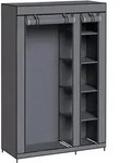 KLEIDERSCHRANK Vliesstoff Stahl Grau