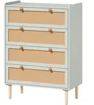 KOMMODE MDF Kiefernholz Salbeigr&uuml;n