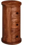 KOMMODE &ndash; Massivholz, 35x65x35 cm, 3 Schubladen, schmal