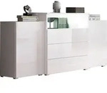 Sideboard Urban III mit LED Wei&szlig;