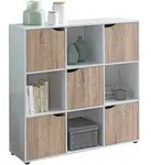 SIDEBOARD &ndash; MASSA, 89x91x29 cm, Sonoma, 9 F&auml;cher, 5 T&uuml;ren