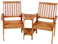 Gartenset Holz Edison ca. 260x96x77 cm ge&ouml;lt