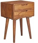 NACHTTISCH &ndash; Massivholz, 47x66x36 cm, 2 Schubladen, Landhausstil