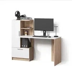 SCHREIBTISCH Lorena Sonoma/Wei&szlig; 150 x 120.1 cm mit 2 T&uuml;ren