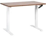 SCHREIBTISCH braunwei&szlig; 120/72 cm manuell h&ouml;henverstellbar Destin III