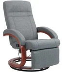 RELAXSESSEL Drehbarer Fernsehsessel mit Liegefunktion, Liegesessel, Stoff, Grau