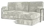 ECKSOFA NOTIA modulares Boneless Sofa mit Schlaffunktion Hellgrau Kordstoff
