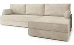 ECKSOFA ANKO modulares Boneless Sofa mit Schlaffunktion Creme Kordstoff
