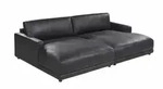 BIG SOFA MARLIN Schwarz Lederfaserstoff