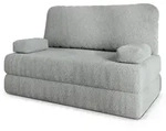 BETTSOFA KESTE aus Schaumstoff Bucle-Stoff Hellgrau Schlaffunktion