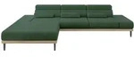 ELEKTRISCHES ECKSOFA Links MONA 316x205x85 Gr&uuml;n Cord