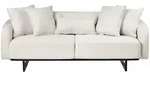 3-SITZER-SOFA Stoff Cremewei&szlig; Svanek