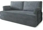 BETTSOFA SILAR aus Schaumstoff Cordstoff Grau Schlaffunktion