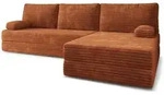 ECKSOFA ANKO modulares Boneless Sofa mit Schlaffunktion Braun Kordstoff