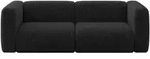 MODULARES Sofa 2-SITZER MIRA-S1 228x89x70 Schwarz cm Velours