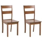 ESSZIMMERSTUHL 2er Set Holz Braun Georgia