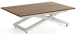 COUCHTISCH Axen h&ouml;henverstellbar ausziehbar, Walnuss Braun 120-160/80/38-75 cm