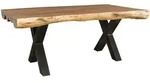 ESSZIMMERTISCH &ndash; Rechteckig Akazie Massivholz 200x100x77 cm Baumstammform