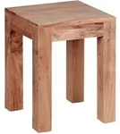 BEISTELLTISCH Massivholz Landhausstil Design MUMBAI, Akazie 35x35x45 cm