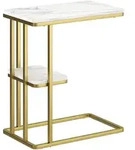 BEISTELLTISCH MDF Stahl Wei&szlig;