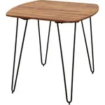 ESSZIMMERTISCH &ndash; Quadratisch Massivholz Braun 80x80x76 cm Metallbeine