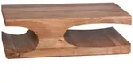 COUCHTISCH BOHA aus Massivholz im Landhausstil mit Designelementen, Akazie 70x118x38