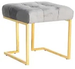 Hocker Rare Grau Samt