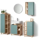 BADM&Ouml;BEL-SET Marano, Blau-Grau, 5-teilig