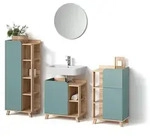 BADM&Ouml;BEL-SET Marano, Blau-Grau, 4-teilig