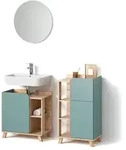 BADM&Ouml;BEL-SET Marano, Blau-Grau, 3-teilig