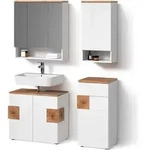 BADM&Ouml;BEL-SET Tanaro, Wei&szlig;, 4-teilig