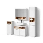 BADM&Ouml;BEL-SET Temo, Wei&szlig;, 4-teilig