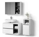 BADM&Ouml;BEL-SET Vomano, Wei&szlig;, 3-teilig
