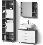 BADM&Ouml;BEL-SET Eisak, Anthrazit, 3-teilig