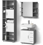 BADM&Ouml;BEL-SET Eisak, Anthrazit, 3-teilig