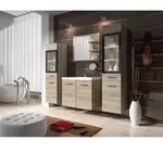Badm&ouml;bel-Set 5-tlg. Madrit mit LED ca. 120 cm Eiche